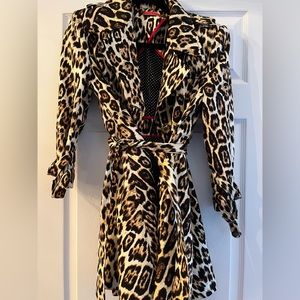 Alice + Olivia Leopard Trench Coat